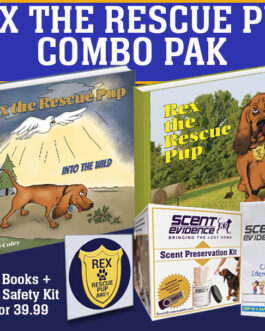Rex The Rescue Pup Combo Pak – 2 Rex Books + a Child Safety Kit